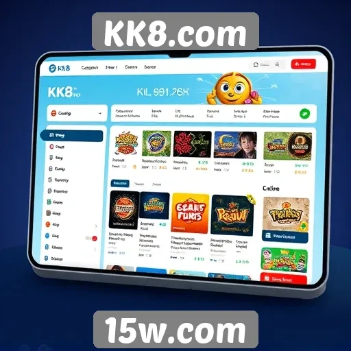 Análise da interface de usuário do KK8.com